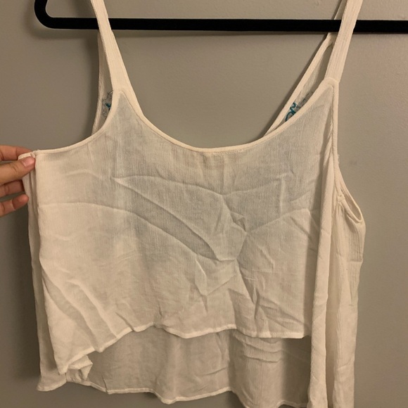 Beaded white bohemian tank top - Picture 6 of 6